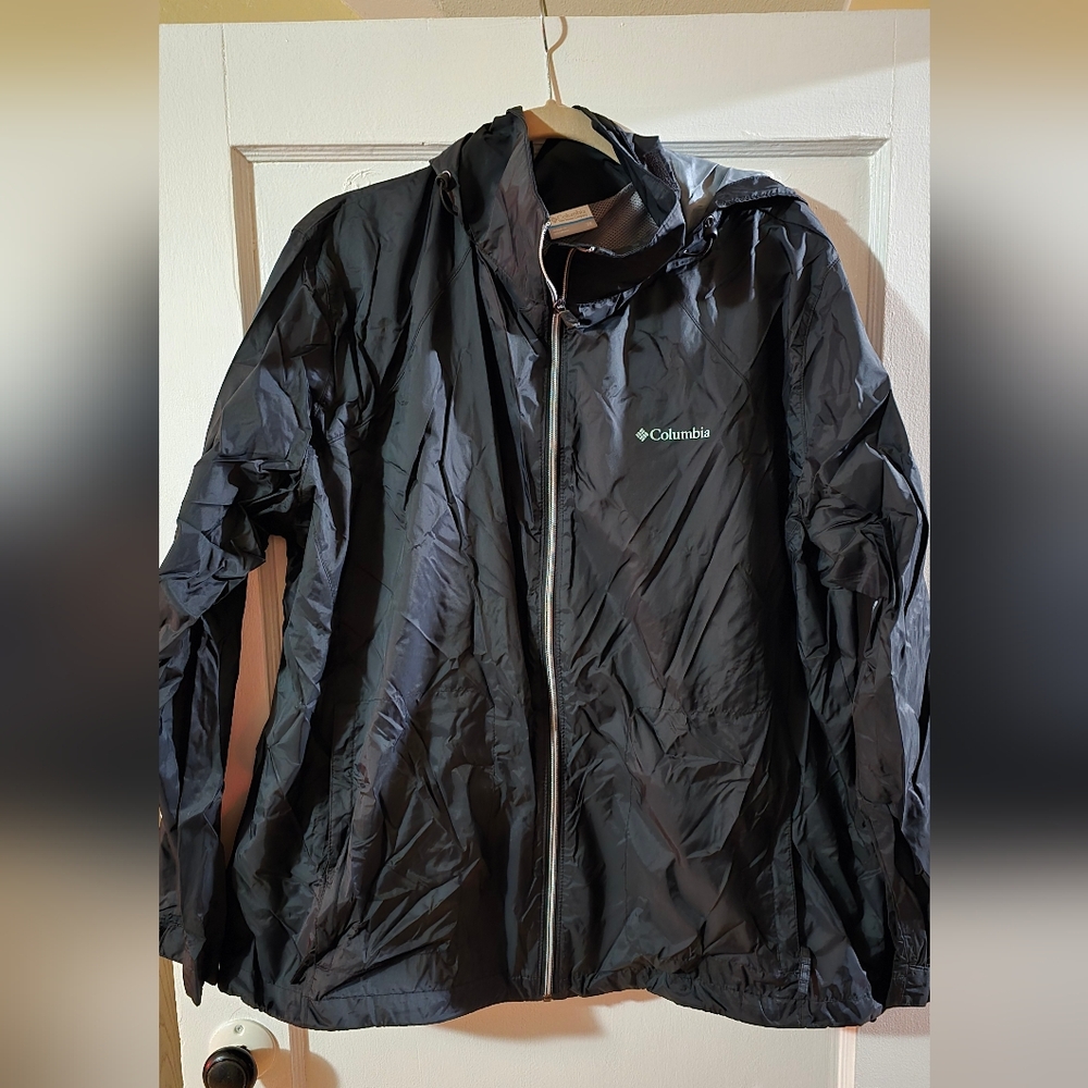 Columbia Switchback hooded 3XL  black rain jacket